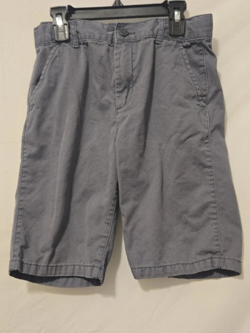 The Childrens Place Boys's Flat Front Chino Shorts - Gray Blue